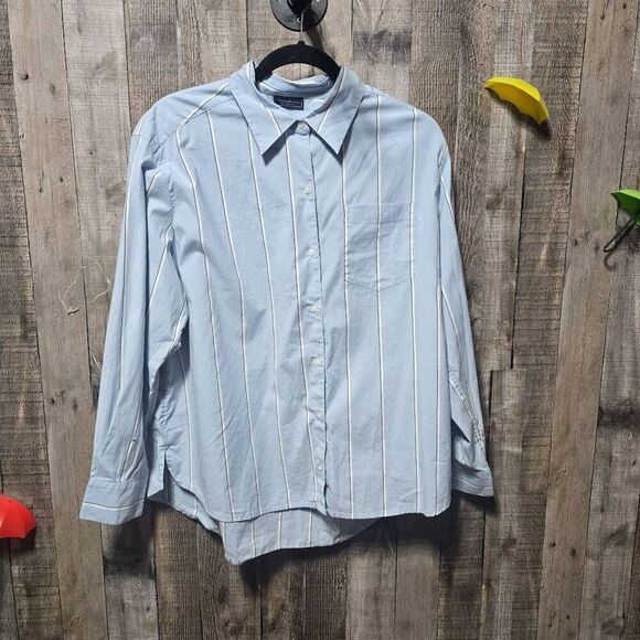 Vineyard Vines Martha's Vineyard Blue Stripe Poplin Button Down Shirt - Picture 1 of 4